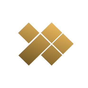 A geometric logo composed of multiple gold/bronze colored diamond shapes arranged in an interconnected pattern on a white background.