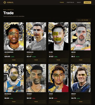 The image displays a website called trade, which has a collection of various paintings or artworks featuring different men's faces. The website also includes descriptions about each artwork. This seems to be an online platform where users can buy, sell, or browse these art pieces that are related to a trading theme. The post explains the concept behind this website and the importance of understanding the context in such cases. Additionally, the post mentions how much some of the artworks cost on NFTs.