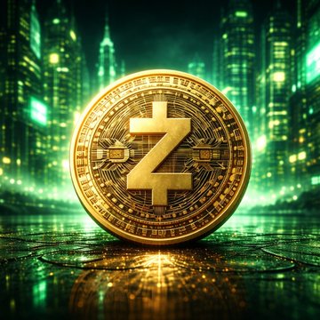 A glowing gold Zcash (ZEC) coin featuring the stylized "Z" logo stands prominently against a neon green cyberpunk cityscape. The image visually reinforces the post's emphasis on the rigorous cryptographic verification behind Zcash's new Ironwood shielded pool.