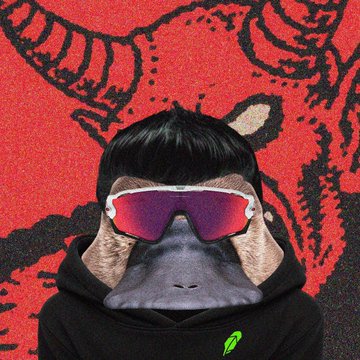 The image features a photoshopped composition of a platypus wearing sunglasses and a black hoodie, set against a red background with a bull's horns sketched behind it—visually playing on the "king" reference in the post. The post from @0xDeployer humorously asks the "king platypus" for approval, aligning with the image's quirky, mascot-like aesthetic, likely tied to a crypto or Web3 branding effort.