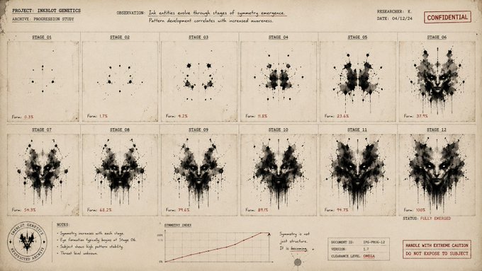 The image features a poster for Inkblot Genetics, which is an online genetics testing service that offers genetic testing services through a series of inkblots. The poster displays a series of images of inkblots with different patterns and sizes, along with text providing information about the service. The poster also includes a link to enter the contest or follow the service on social media platforms.