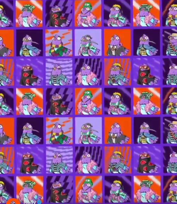 The image features a grid of square images that are all different cartoon characters wearing hats and clothing, arranged in rows and columns against purple backgrounds. The text "Most NFTs were built to be collected. Wingston is built to be experienced. The next wave of NFTs won't be about empty hype, it will be about real ownership, real utility, and real communities." appears near the bottom right corner of the image. This suggests that the post might be discussing the concept behind the characters in the image or how they can be used as collectible items within a community.