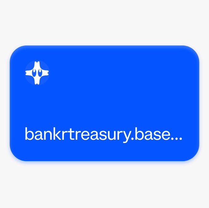 The image features a blue square with white text that reads "bankrtreasury.base." The text is centered within the square, making it easy to read. There are no other objects or elements present in the image.