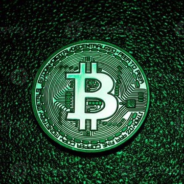 A green Bitcoin coin featuring the prominent “₿” symbol sits against a dark textured background. The image illustrates the accompanying post’s report that BTC is forecast to reach as high as $87,000 this month, according to Kalshi traders.