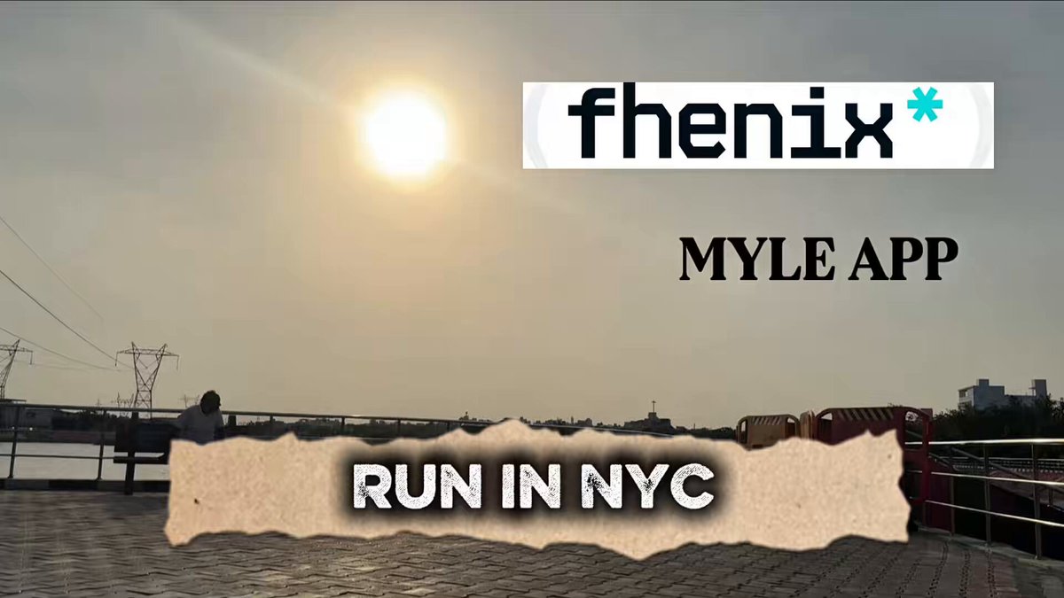 The image features a banner with text that reads "Run In NYC" and "Myle App". The banner also includes an image of a person running, suggesting that there might be a running event or promotion related to the Myle app.