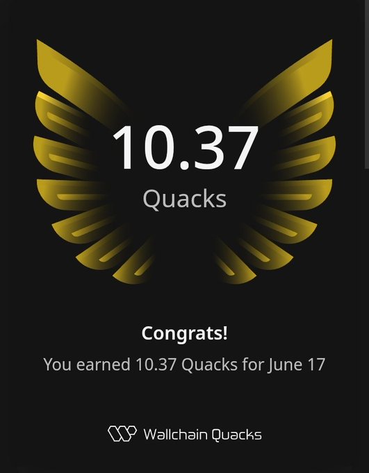 Today was an interesting day for @wallchain Quackers! I earned 10.37 Quacks.