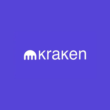 The image displays the Kraken logo in white text with its distinctive arched icon on a purple background, representing the cryptocurrency exchange whose parent company, Payward, has partnered with Anthropic for Project Glasswing to enhance security through AI-driven vulnerability scanning.