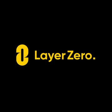 The image displays the LayerZero logo, featuring a stylized yellow "L" icon alongside the text "LayerZero." on a black background. This branding relates to the post, which highlights a significant $7.2B migration of assets from LayerZero to Chainlink CCIP following May's $292M Kelp exploit.