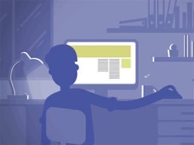 The image shows a silhouetted figure sitting at a computer desk at night, viewing a webpage on their monitor in a dimly lit room with a desk lamp. It relates to the post by visually representing someone navigating online financial platforms, reinforcing the alert's warning about being cautious when accessing digital services to avoid issues like withdrawal problems or restricted fund access.