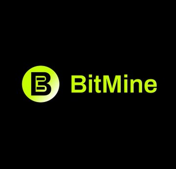 The 'BitMine' logo displayed on a black background, featuring a green circle with a stylized 'B' next to the text in green.