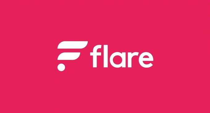 The Flare logo displayed in white text on a red background.