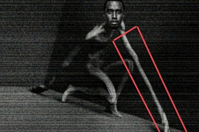 A black-and-white image shows a figure in a crouched, athletic stance with a red rectangular outline drawn over what appears to be a leg or limb, possibly representing a stylized or meme-like reference to the ticker $CATE.
