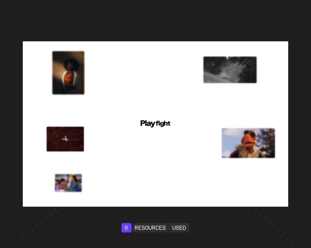 The image features a computer screen with Playfight, a popular cartoon-related website. It displays six different cartoon illustrations of characters, including an orange bunny wearing sunglasses. The text accompanying these images reads "Play fight", suggesting that the website promotes or showcases a theme related to battles and fights in cartoons. Additionally, there is an inline caption beneath the image providing more context by stating that these images were created using 6 Osmo Resources. This implies that the creator(s) of this content have leveraged the website's resources for their cartoon-related project.