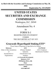 The image shows a white document with black text about the United States Securities and Exchange Commission (SEC) and its role in regulating the stock market. The document is titled "United States Securities and Exchange Commission" and has a date of May 25, 2016, as well as the registration number "23532443". The text on the document explains that the SEC is responsible for overseeing the securities industry and ensuring fair trading practices. It also mentions that the SEC has recently issued an amendment to Form S-1, which is used by companies to register their stock offerings with the SEC. This information is relevant to the post because it highlights how the SEC's regulations can impact the cryptocurrency market and potentially influence its use cases for trading.