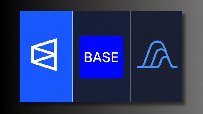 The image features a poster with three different logos, each representing a different company or concept related to base. The first logo is blue and white, the second one is blue and black, and the third one is black and white. These logos are displayed in a vertical arrangement on the poster, creating an organized layout for easy understanding of their respective meanings.