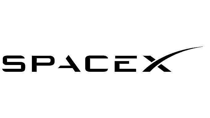 The black SpaceX logo on a white background.