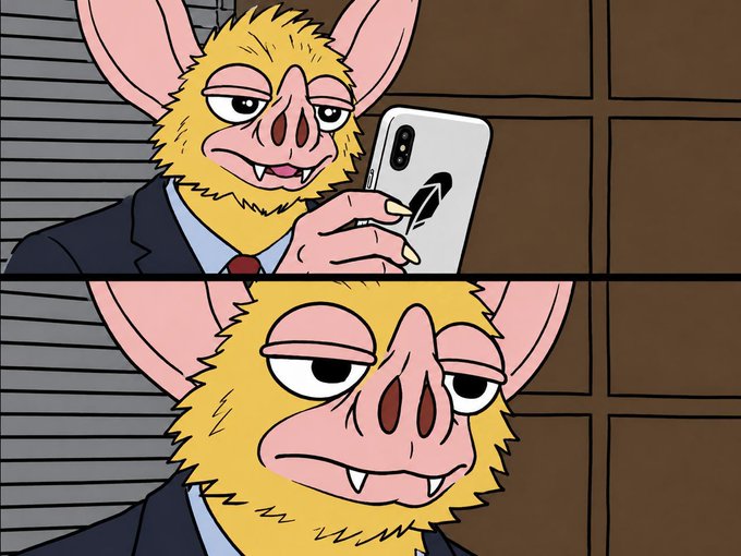 This comic depicts a bat looking at a phone with a feather logo, then looking disappointed as if he's overthought something. It relates to "don't overthink it" by showing how overanalyzing can lead to negative feelings.