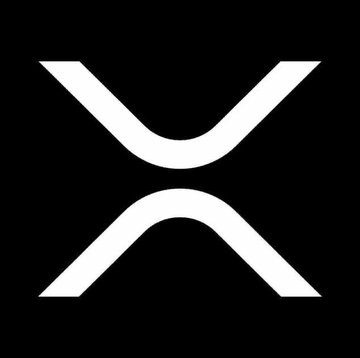 The image shows the white XRP logo on a black background. It relates to the post by representing the cryptocurrency XRP, in which Bitwise, Franklin, and Canary ETF clients recently made significant combined purchases totaling $13.82 million.