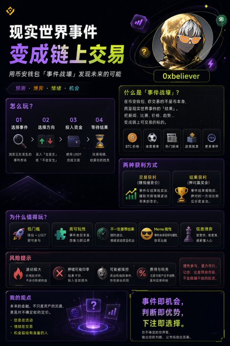 The image features a poster with a graphic design of a person wearing a hoodie, surrounded by various objects such as a trophy, a computer mouse, and a book. The poster also includes text written in Chinese that reads "Oxbeliever" and "大家市场里 犹豫 下注 = 错过 情绪 = 价格 结果 = 优化器". The poster is displayed on a wall, possibly in an office or a room dedicated to showcasing achievements and accomplishments.