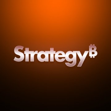 The image features the "Strategy" logo with a Bitcoin symbol integrated into the letter "B," set against a warm orange gradient background. This branding ties directly to the news that Strategy (formerly MicroStrategy) refrained from purchasing Bitcoin last week while increasing its USD reserves by $225 million.