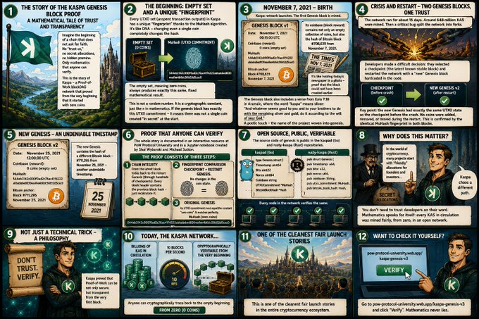 The image features a detailed infographic about the Genesis Block Proof process, which includes various elements such as a map of the proof process, a list of steps, and a diagram showing the proof process. The infographic also contains text that provides information on the Genesis Block Proof process, including details about its purpose, how it works, and what to expect during the process.