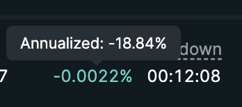 The image is a screenshot of an Excel spreadsheet that has the post "Annualized: -18.84% down" in a cell, with the time shown as 12:08:00 and a value of 0.0222%. This information suggests that there have been continuous decreases in cryptocurrency values over a period of twelve hours or 1 day. The constant drop in the value is indicative of an ongoing decline in cryptocurrency prices which may have attracted attention to this post among cryptocurrency enthusiasts, traders, or potential investors seeking more information on the current state of the market.