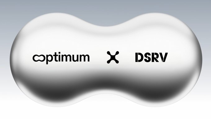 A glossy, silver, kidney-shaped object features the text 'optimum' and 'DSRV' separated by a four-pointed star logo.