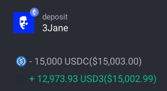 The image displays a conversation about an Ethereum (ETH) trading account with @3janexyz, discussing deposit/withdrawal issues, zero issues, or no issues encountered recently regarding the initial deposit of $JANE yield or $USD3 yield. Additionally, the post suggests that @3janexyz has experienced a 7% base apy return on their investment in December. The account details and post seem to be related to the use of Ethereum as an asset for trading purposes, with the involvement of @3janexyz discussing their experiences and observations about this particular investment.