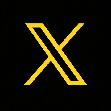 A bold yellow "X" logo on a black background, representing the social media platform X (formerly Twitter) referenced in the post about the platform's upcoming crypto trading features.