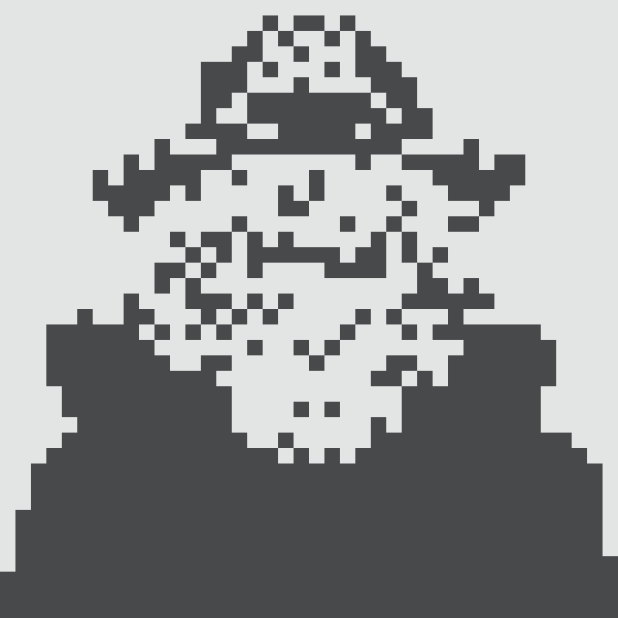 A pixelated dark figure with a wide-brimmed hat and scattered facial features represents a "Normie" NFT character, illustrating the daily sales recap for the Normies collection which reported 19 sales totaling 7.322 ETH in volume.