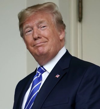 The image shows Donald Trump, whose alleged cryptocurrency earnings are being discussed in the accompanying post. The post claims he earned $1.2 billion in 2025 and potentially $30 billion by 2026.