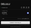 A dark-themed webpage or app interface with the text 'DELULU' and 'DELULU' visible, showing minimal content.
