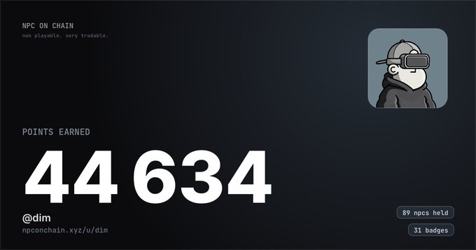 The image contains a screenshot of a chatbot message that appears to be about a user's progress through a game or discussion, specifically mentioning their achievement of 446434 points. The conversation also features other users' opinions and names, such as "@npc on chain" and "i'm earning", indicating the context surrounding this achievement within an online gaming community. It seems like the chatbot is engaged in a discussion or feedback session about the user's accomplishment.