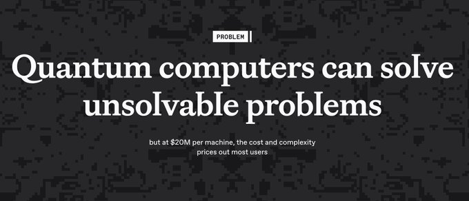 The image features a black banner with white text discussing the topic of Quantum computers, specifically their potential role in solving unsolvable problems. The text states that "Quantum computers can solve unsolvable problems," implying the possibility of using these advanced systems to overcome complex challenges. This could be particularly useful for tasks like cryptography and optimization problems that are difficult to crack or execute manually. However, it is important to note that despite their potential advantages, the cost per machine currently stands at approximately $4m. Furthermore, as seen in a different post caption, the focus of the industry seems to be on another emerging trend: AI and scaleability for machine learning and data mining. The image conveys an ongoing discussion about the direction of technology and how it can impact various fields.