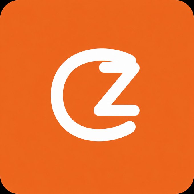 The image features a square logo with an orange background, featuring the word "CZ" written in white letters. The text "solana" is also present within the logo. The caption below the logo provides information about the token associated with the CZ logo and its purpose on Solana.