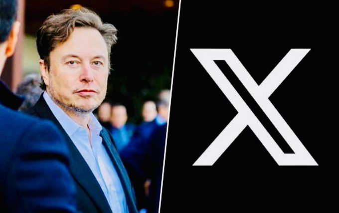 A split image showing Elon Musk on the left and the white "X" logo on a black background on the right, visually representing the news that X (formerly Twitter) is exploring the use of USDC stablecoin to pay content creators.