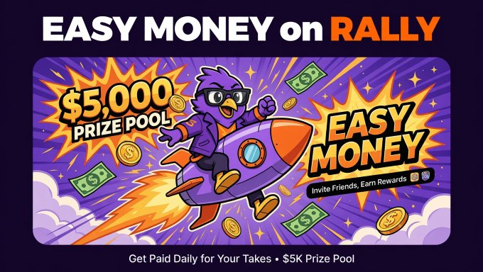 The image features a poster with a cartoon bird riding an airplane, flying through purple smoke coming out of its wings as money is being thrown up around it. The main message of the poster is about easy money, which can be achieved by entering a contest or using a particular product on a social media platform called Twitter. However, there's also an offer for consulting work in exchange for money to help create more content for the platform. 

The poster appears to focus solely on promoting Bitcoin and cryptocurrency, as it uses a cartoon character with these themes. In one part of the post, someone is talking about how Bitcoin has been giving away free alpha-consulting to projects for years while creators get nothing but likes in return. The image also contains a link that provides information about a product called CoinShares or possibly another cryptocurrency offering related services as well.
