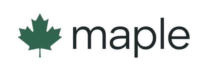 The Maple logo featuring a green maple leaf icon next to the word 'maple' in dark text.