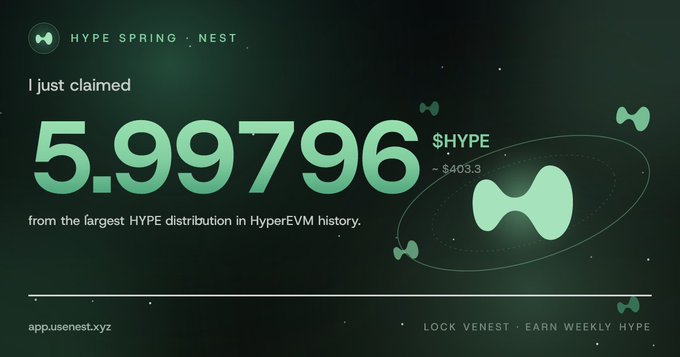 The image features an advertisement for a cryptocurrency called HYP. The poster has an interesting design, showing a logo or icon with a green circle that appears to be floating in space. A green dollar sign displaying "5.9" indicates the value of one unit of the digital currency, which is $9,986.

The post on Instagram by @NestExchange provides information and tips about HYP. It encourages users to just claim their reward with a click of a button. One key feature mentioned in the post is that HYP has a huge secondary market where people can buy or sell for a large amount, potentially making some money.