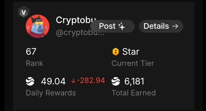 The main focus of this image is a person's Twitter account, specifically the account for the game Cryptobuf. The account has been described as being "worth your time" by a fellow user. In the image description, there are also words like "@RIVER", "post", and "#stars". Additionally, a post-it note on a computer screen reads: "#Grinding rising legends The $RIVER campaign still holding up solid Want to maximize points Stake to amplify points faster Higher token stake more points Posting daily is also a good way Bridging token onchain suppose to be a seamless experience and @River4fun is making".