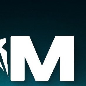 A digital graphic featuring a large, bold white letter 'M' on a dark teal background with a torn paper effect on the left edge.