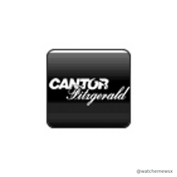A black app icon with a glossy finish displaying the white text 'CANTOR Fitzgerald' in its logo.