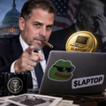 Meme image showing Barack Obama pointing forward, edited with a Pepe the Frog face and a laptop labeled 'SLAPTOP', with a Bitcoin coin and the US Capitol in the background.
