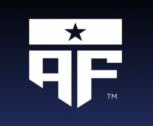 The American Flag Football (AFF) logo featuring a star above the bold letters 'AFF' on a dark blue background.