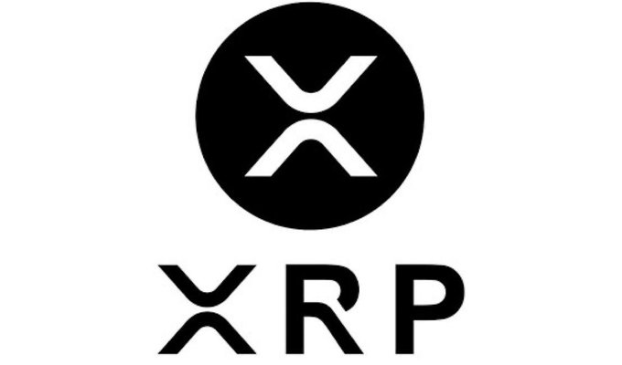 The black and white XRP cryptocurrency logo featuring a stylized 'X' design above the letters 'XRP'.