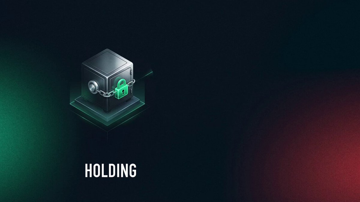 The image features a gray cube with green and red lights inside of it, which appears to be a lock or security device. The background of the image is black, providing contrast for the cube and its contents. Below the cube, there is text that reads "holding", indicating that this object might be related to holding something valuable or secure. The post also mentions variable lending rates on Bitfinex, suggesting that the image could be promoting a financial product or service.