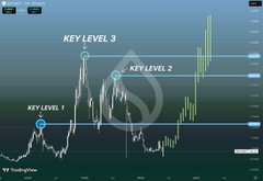 The image is of an infographic depicting three key levels for a specific cryptocurrency, $SUI. These levels represent a range between a low and high price point for the coin, with the highest price being $1 per token (green dot) on one end and the lowest price at 1 token, or $0.01 in value (blue line). The infographic displays this information alongside bars representing different historical prices of the currency over time. The image emphasizes that there is a crucial level approaching where SUI's movement could send it parabola-shaped due to its steep decline from its recent uptrend for most of the past week, but has historically been considered an important turning point in cryptocurrency history. It also mentions that the current price is relatively close to this key level.