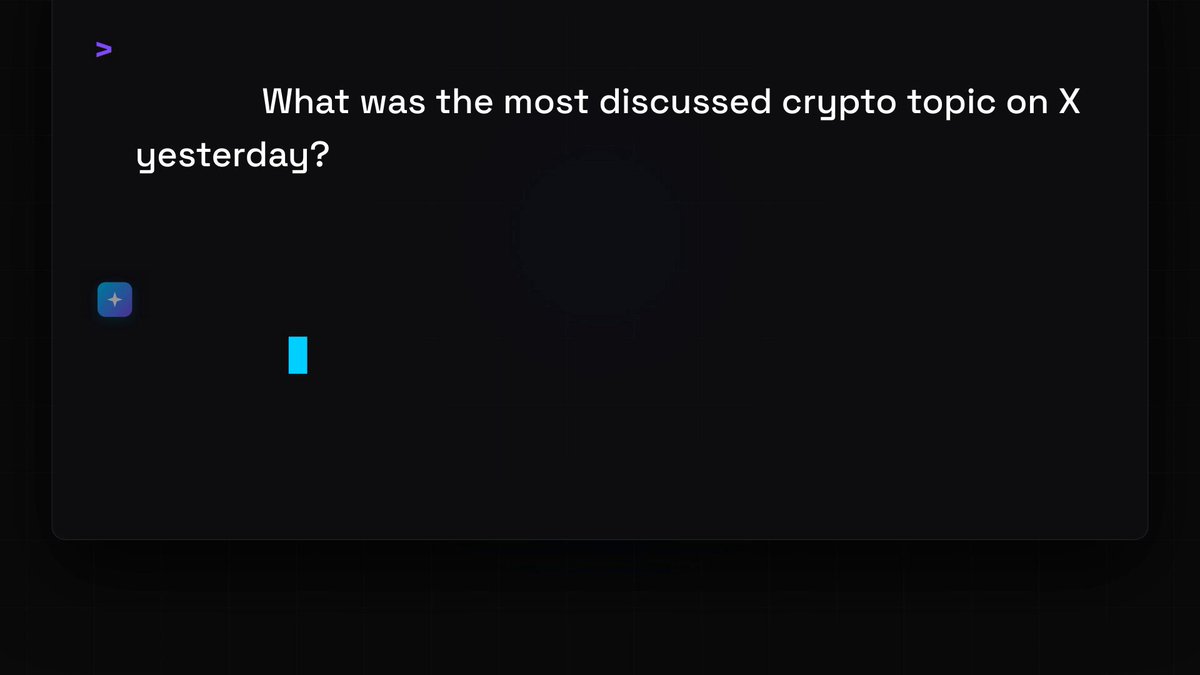 The image shows a computer screen with a question about the most discussed crypto topic on social media platforms. It appears that the answer provided by the user is "What was the most discussed crypto topic on Yesterday?". The image also contains a blue button, which could be used for clicking or selecting an option within the post.