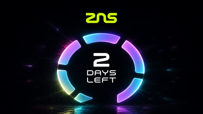 A neon countdown graphic shows '2 DAYS LEFT' inside a glowing ring with '2NS' branding above it.