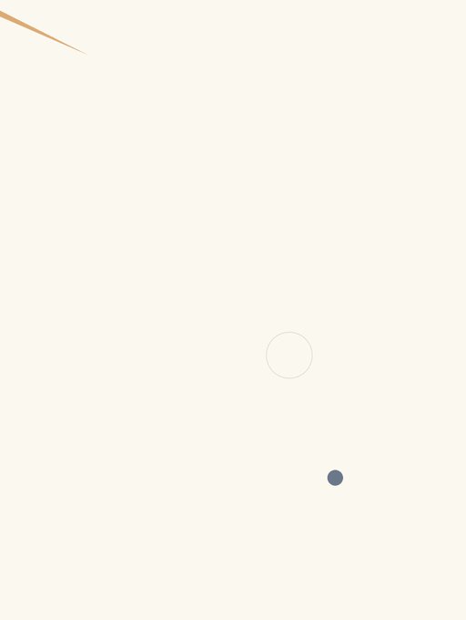 A minimalist digital artwork featuring thin gold, blue, and black lines and shapes scattered across a cream background.